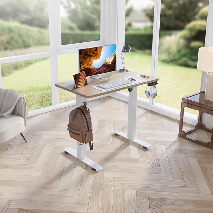 Kingant Standing Desk Height Adjustable Small Electric Stand Up Desks - Image 2