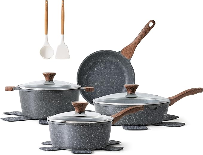 SENSARTE Nonstick Cookware Set 13-Piece, Non Stick Pots and Pans Set by SENSARTE