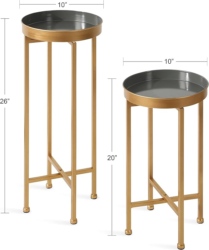 Kate and Laurel Celia Modern Side Table, Sophisticated End Tables - Image 3