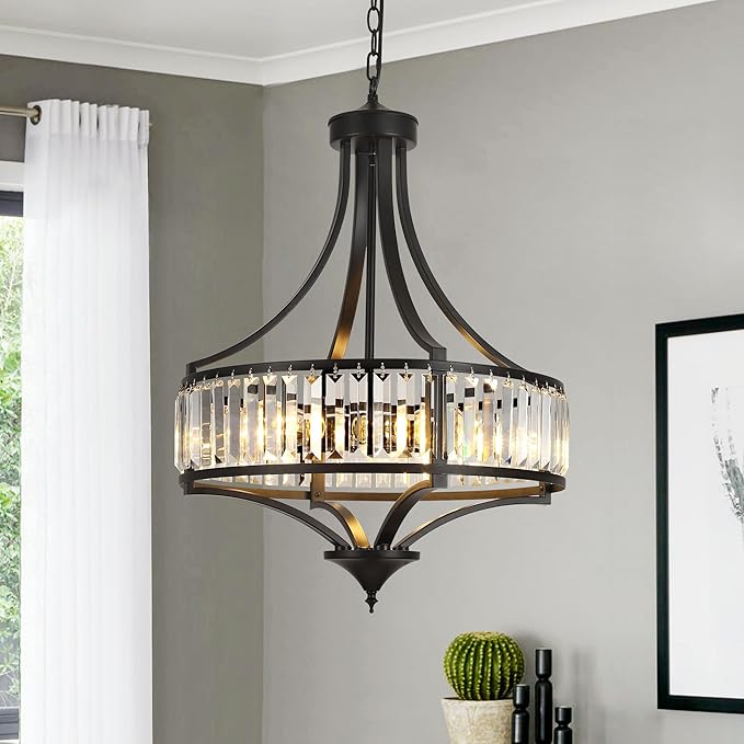 20" Modern Farmhouse Crystal Chandeliers by CNRATYE