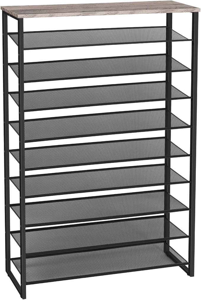 HOOBRO 10-Tier Shoe Rack, 39.4" L Shoe Storage Organizer, Large Capacity Shoe by HOOBRO