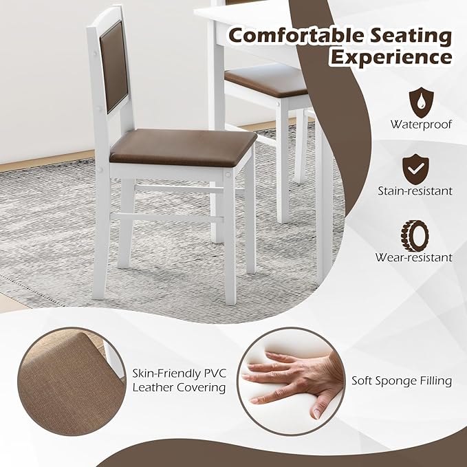 Giantex 5-Piece Dining Table Set - Image 4