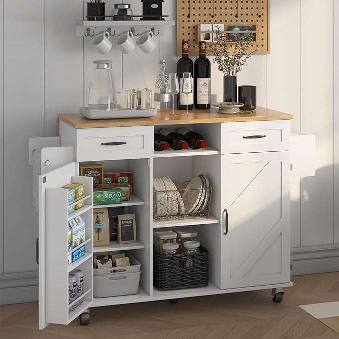 51.5'' Rolling Kitchen Island - Image 5