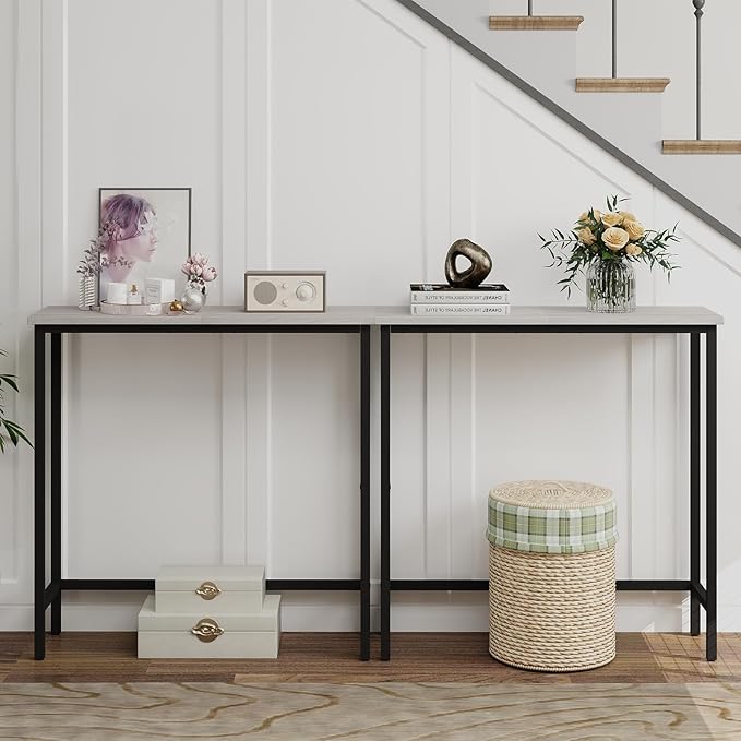 HollyHOME Narrow Console Table, 29.5" Slim Entryway Table, Sofa Stand, Hallway - Image 7
