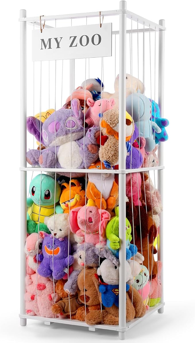 Stuffed Animal Storage Zoo, Wooden Stuffed Animal Organizer by GLDZI