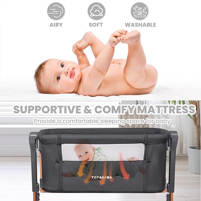 Baby Bassinet, 3 in 1 Bedside Sleeper - Image 8