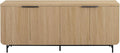 Walker Edison Reema Fluted 4-Door Kitchen Sideboard Buffet Console, 69 Inch by WalkerEdison