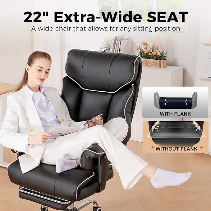 COMHOMA Big and Tall Office Chair 400lbs High Back Gaming Chair - Image 6