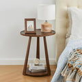 Uniclinens Round End Table, Solid Wood Round Side Coffee Table, Small Bedside by Uniclinens