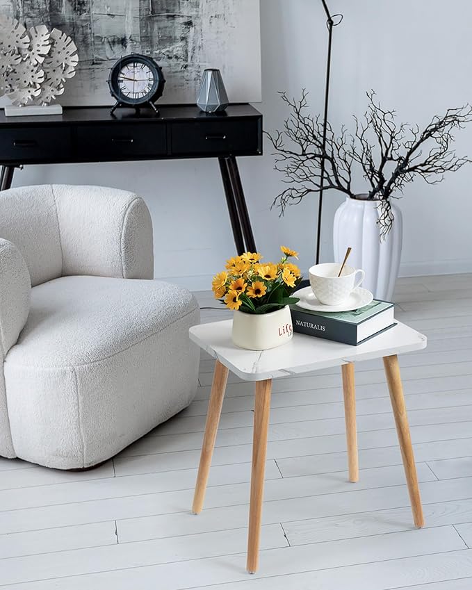FORAOFUR Small End Table, Side Table Accent Table Living Room Bedroom Balcony - Image 2
