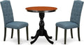 East West Furniture ESCE3-BCH-21 3 Piece Dining Room Table Set Contains a Round by EastWestFurniture