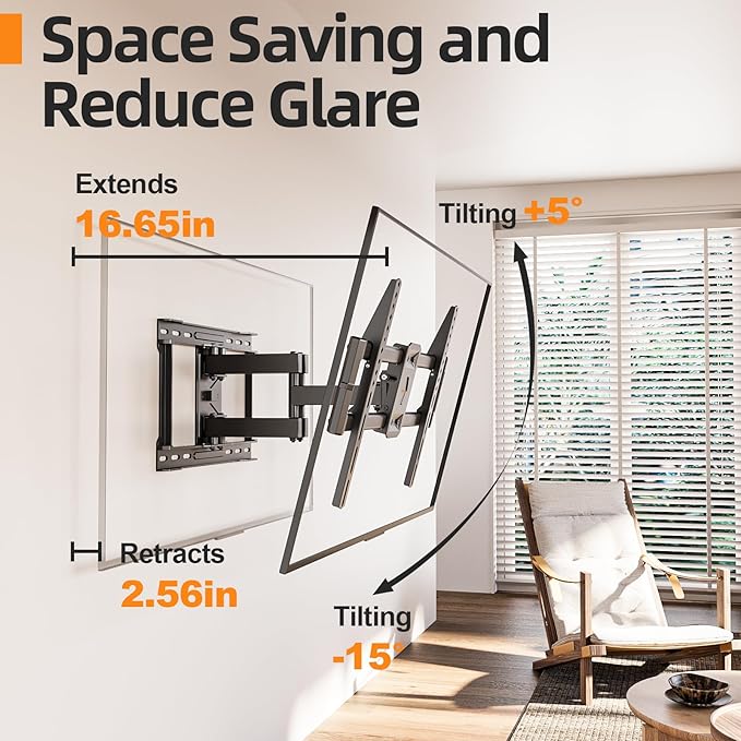 75 85 inch Full Motion TV Wall Mount - Image 5
