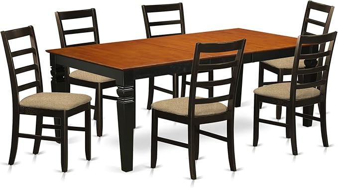 East West Furniture LGPF7-BCH-C 7 Piece Kitchen Table & Chairs Set Consist of a by EastWestFurniture