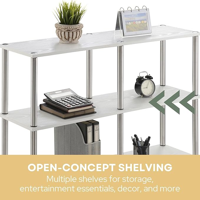 Convenience Concepts Designs2Go No Tools 3 Tier Wide Console Table 42" - Image 5