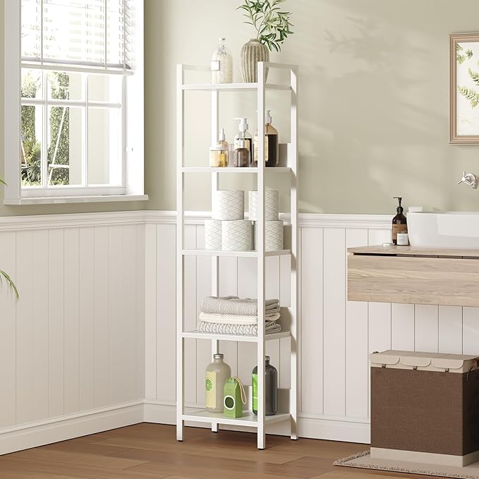 Bookshelf, 5-Tier Bookcase, Standing Book Shelf - Image 6