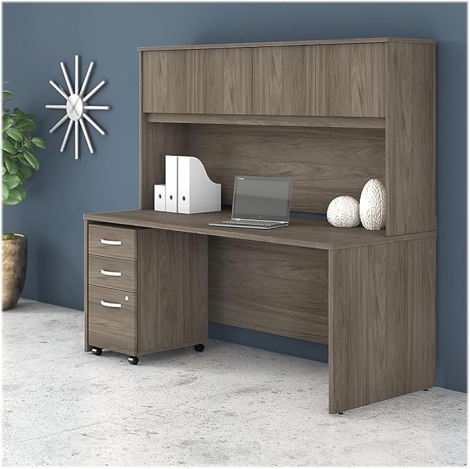 Bush Business Furniture Studio C 3 Drawer Mobile File Cabinet in Modern Hickory - Image 8