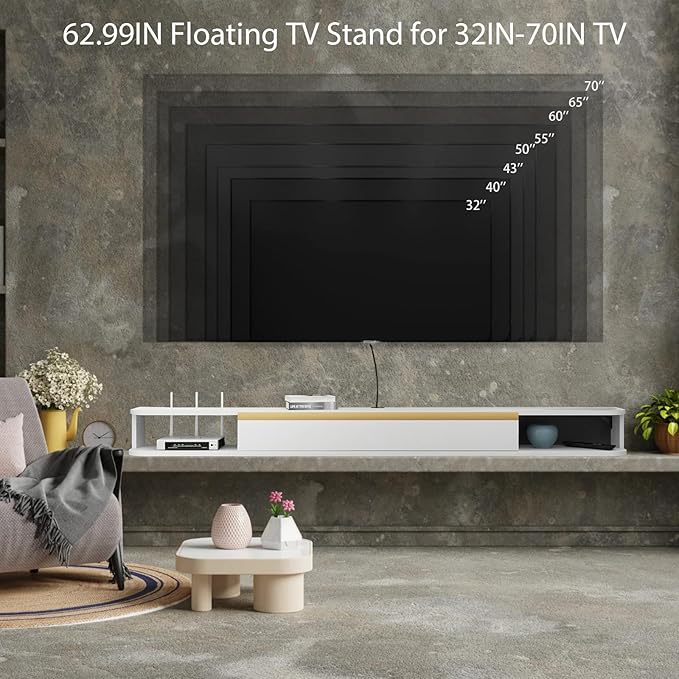 Floating TV Stand, Floating Shelves - Image 4