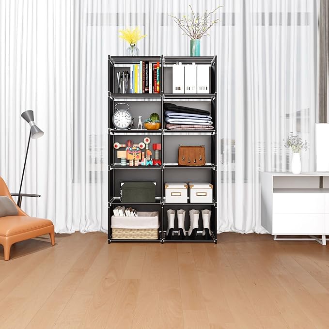 JIUYOTREE 6-Tiers Portable Bookshelf - Image 6