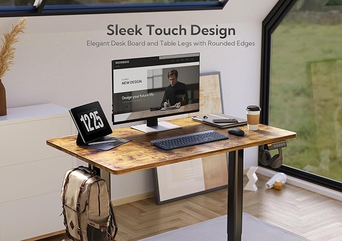 Claiks Electric Standing Desk, Adjustable Height Stand up Desk, 24x48 Inches - Image 5