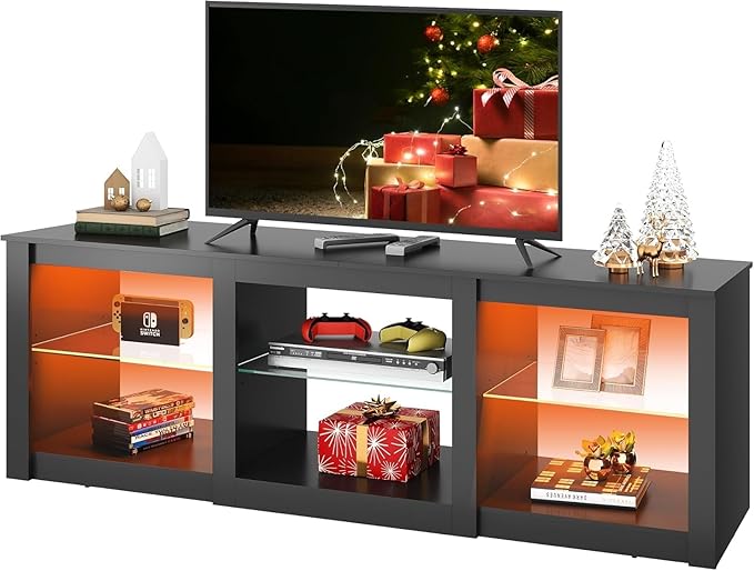 WLIVE LED TV Stand for 65 Inch TV, Modern Entertainment Center by WLIVE