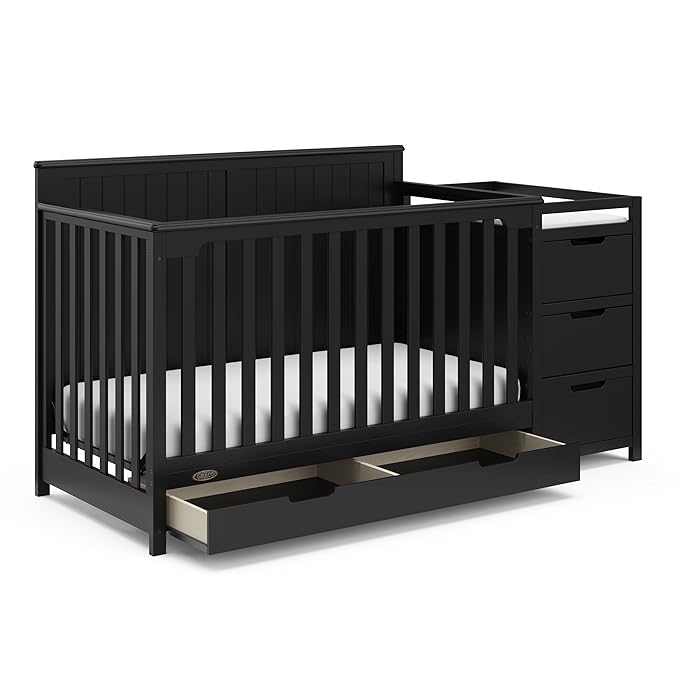 Graco Hadley All-in-One Convertible Crib & Changer – GREENGUARD Gold Certified by Graco