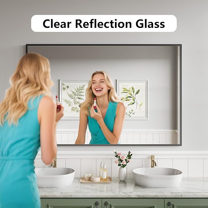 Koonmi Bathroom Mirror 36x55 Bathroom Wall-Mounted Mirrors, Modern Vanity Mirror - Image 6