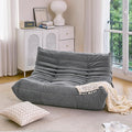 N&V Fireside Chair, Mid Century Armless Floor Sofa, Soft Premium Microfiber by NV