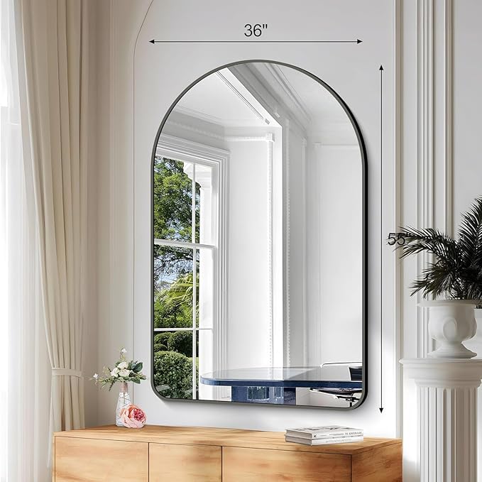 Arched Bathroom Mirror, Wall Mounted Mirror, Living Room, Hanging or Leaning - Image 6