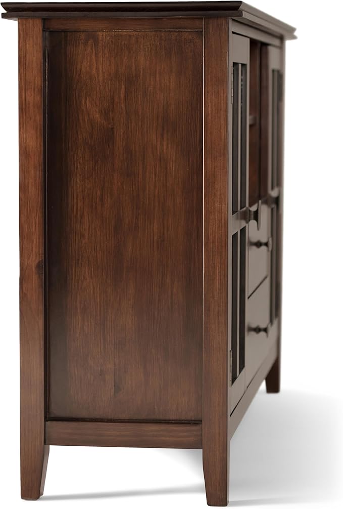 SIMPLIHOME Artisan SOLID WOOD 53 inch Wide Transitional TV Media Stand in - Image 7
