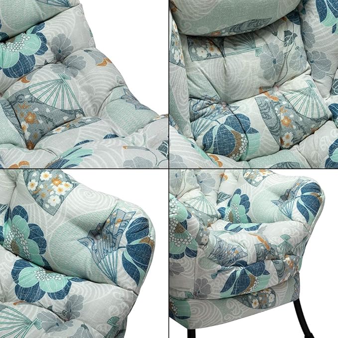 HollyHOME Modern Fabric Large Lazy Chair, Accent Oversized Comfy Reading Chair - Image 5