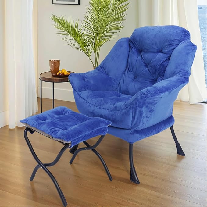Kokel Lazy Chair with Folding Ottoman, Living Room Chairs - Image 2