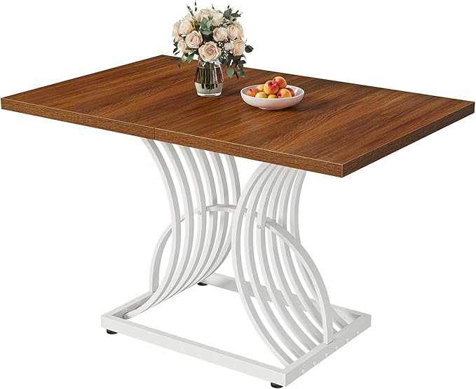 DWVO Modern Dining Table for 4 People 47 Inch Rectangular Kitchen Table - Image 7