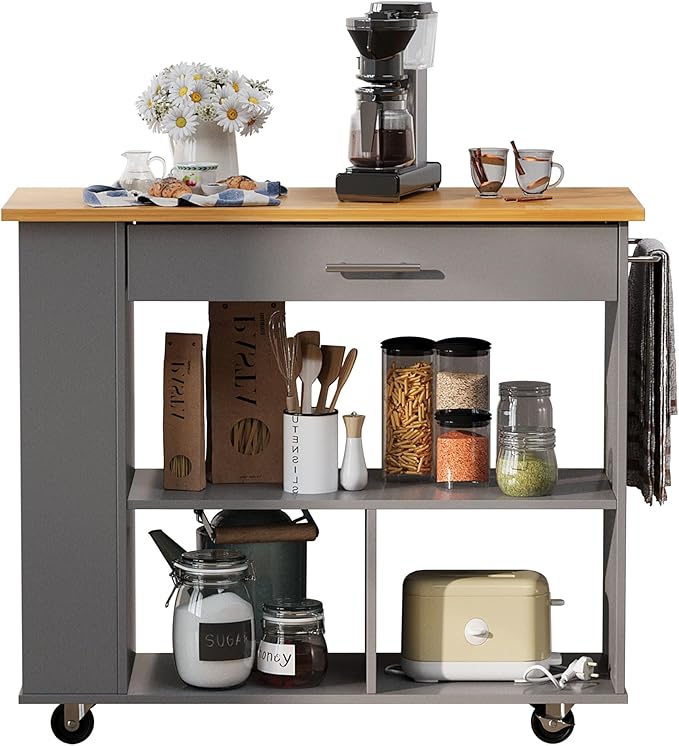Shintenchi Kitchen Island on Wheels - Image 7