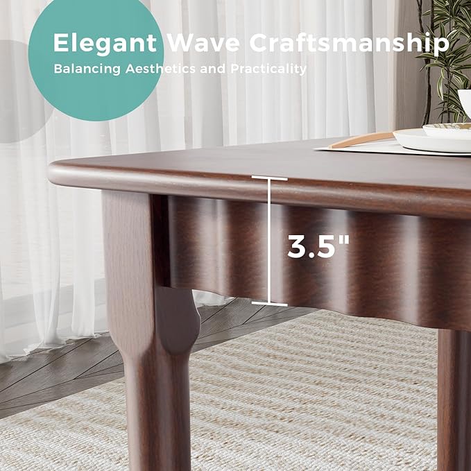 47.2 Inch Solid Wood Dining Table - Image 5
