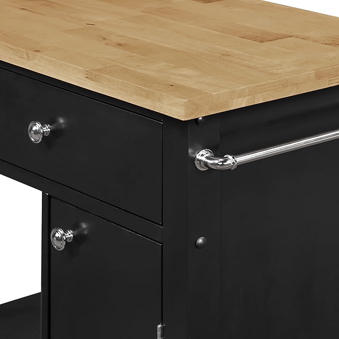 OSP Home Furnishings Derry Modern Farmhouse Kitchen Cart - Image 10