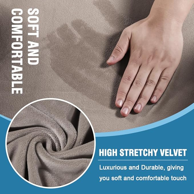 H.VERSAILTEX Sofa Cover 2 Piece Armchair Slipcovers Thick Velvet Couch Cover - Image 3