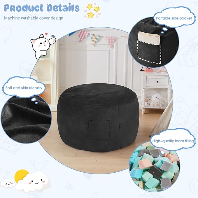 Kids Bean Bag Chair Bed - Image 6