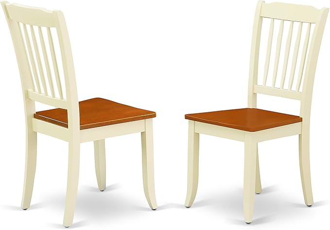 East West Furniture DODA7-BMK-W 7 Piece Dining Table Set Consist of a Rectangle - Image 6