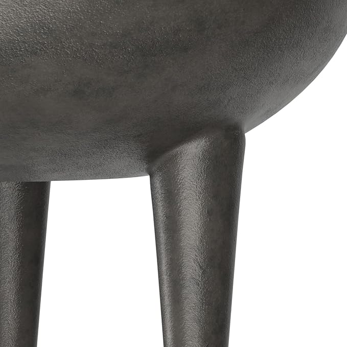 SIMPLIHOME Otto Cast Aluminum Side Table in Graphite, 21-inch Round, - Image 9