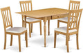 East West Furniture MZAN5-OAK-LC 5 Piece Modern Dining Table Set Includes a by EastWestFurniture