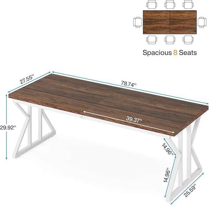 Tribesigns 78.7-Inch Executive Desk, Large Computer Office Desk Workstation - Image 2