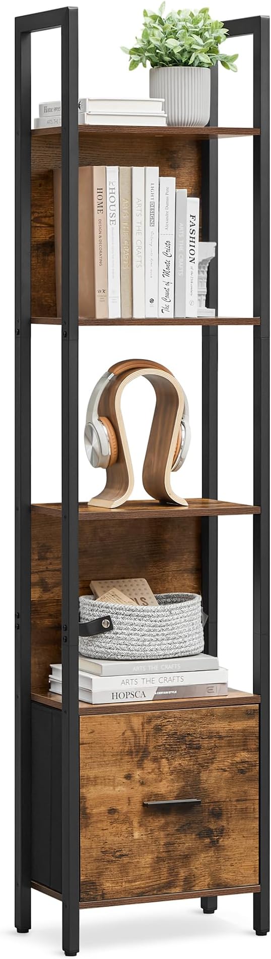 VASAGLE 5-Tier Bookshelf, Book Shelf by VASAGLEbySONGMICSHOME