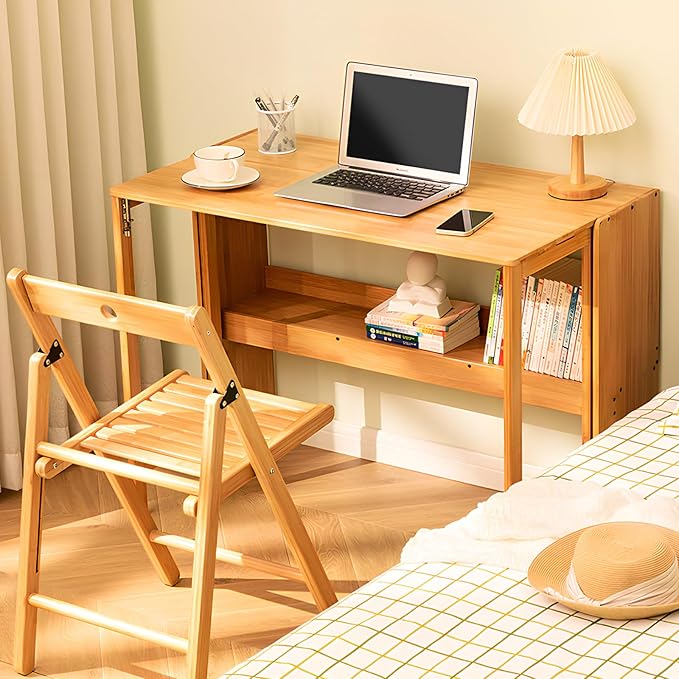 Bamboo Folding Desk Mid Century Modern Desk - Image 6