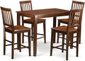 East West Furniture YAVN5-MAH-W 5 Piece Counter Height Dining Set Includes a by EastWestFurniture
