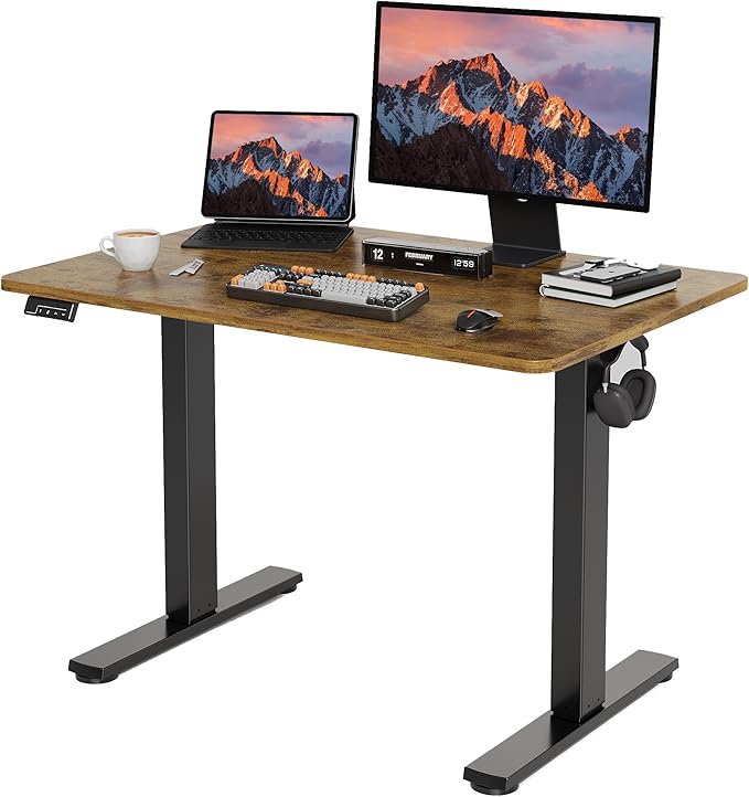 Electric Standing Desk Adjustable Height, 40x24 Inches Sit Stand up Desktop by Unknown