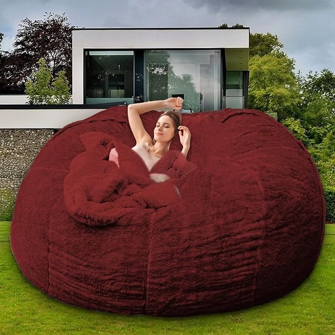 Bean Bag Chair for Adults Kids Without Filling Comfy Oversized Round Lazy Sofa - Image 8