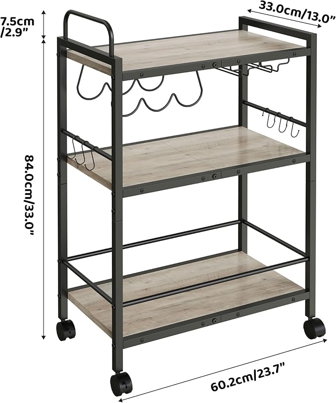 Home Bar Serving Cart, Serving Cart - Image 6