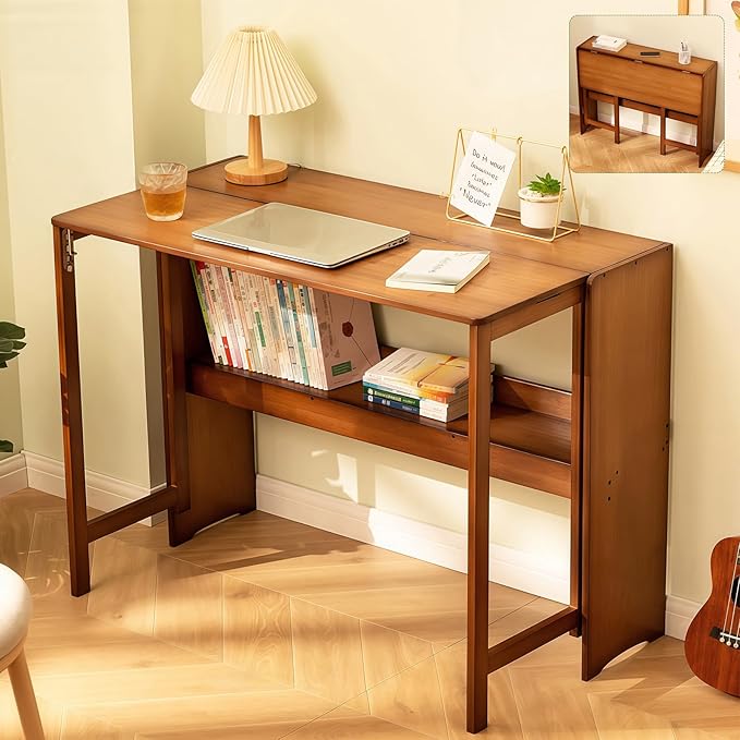Bamboo Folding Desk Mid Century Modern Desk by Unknown