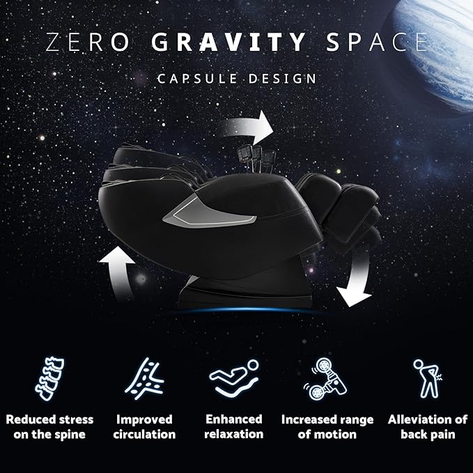 Massage Chair, Zero Gravity Full Body Massage Chair Extra Large Shiatsu - Image 6