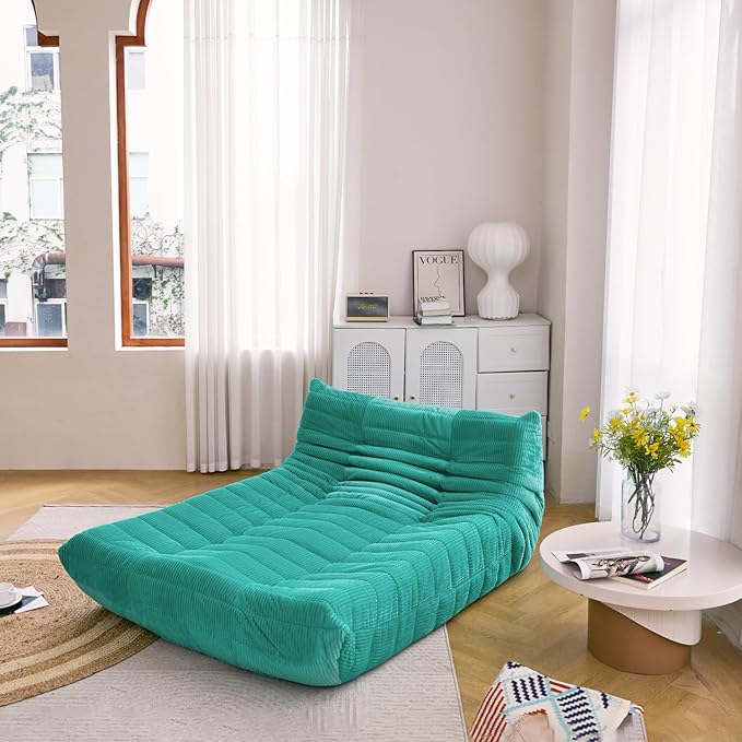 N&V Fireside Lounge Chaise Chair, Mid Century Armless Floor Lounger Sofa - Image 4